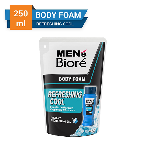 Biore Body Foam Mens Refresh Cool 250ml REFILL 